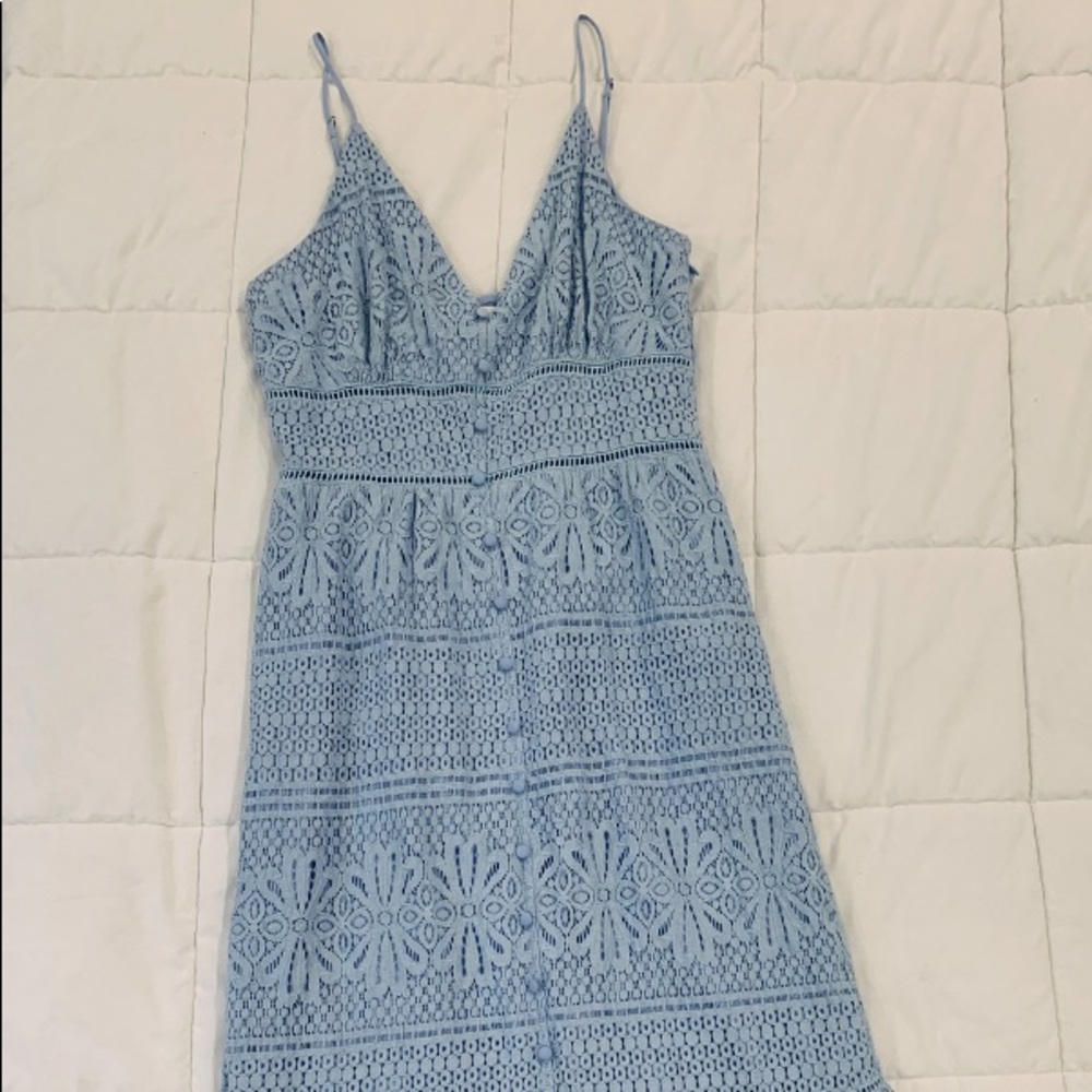 Lace blue dress